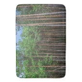 Houten spoor in dennenbos badmat (Voorkant Verticaal)