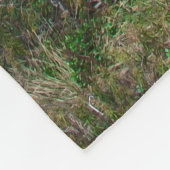 Houten spoor in dennenbos fleece deken (Hoek)
