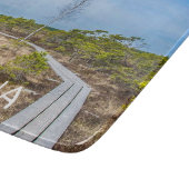 Houten spoor over moeras in Estland Snijplank (Hoek)