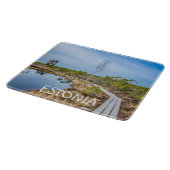 Houten spoor over moeras in Estland Snijplank (Hoek)