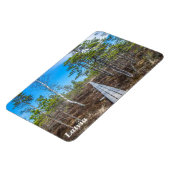 Houten spoor over moerasmagneet magneet (Linkerzijde)