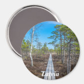 Houten spoor over moerasmagneet magneet (Voorkant / Achterkant)