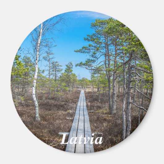 Houten spoor over moerasmagneet magneet (Voorkant)