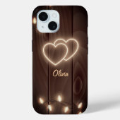 Houten Sprookjesverlichting Case-Mate iPhone Case (Achterkant)