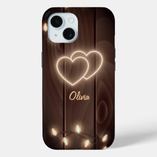 Houten Sprookjesverlichting iPhone 15 Case