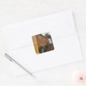Houten stad van Nora Vierkante Sticker (Envelop)