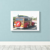 Houten stationwagen canvas afdruk (Insitu (Houten vloer))