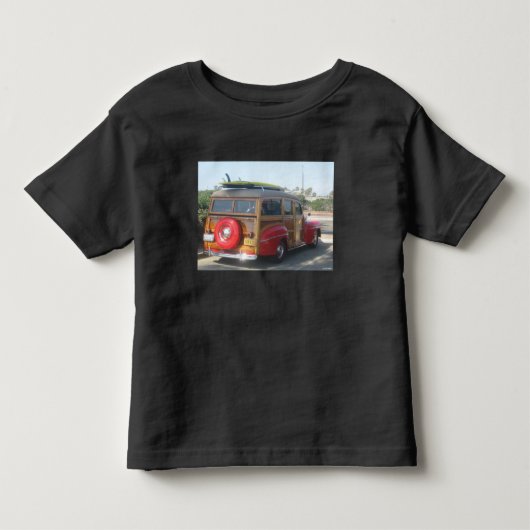 Houten stationwagen kinder shirts (Voorkant)