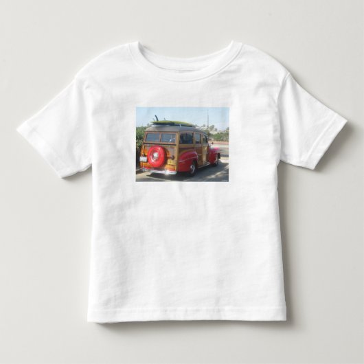 Houten stationwagen kinder shirts (Voorkant)