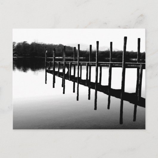 Houten Steiger Reflecties: Derwentwater Briefkaart (Voorkant)
