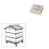 Houten Stempel - Bijenkorf (Gestempeld)