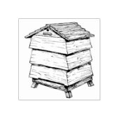 Houten Stempel - Bijenkorf (Afrduk)