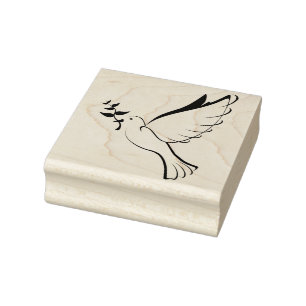Houten stempel/Duif Rubberstempel