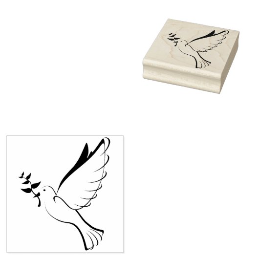 Houten stempel/Duif Rubberstempel (Gestempeld)