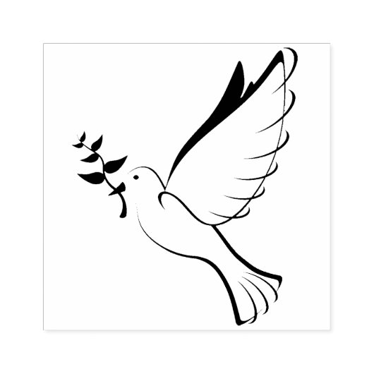 Houten stempel/Duif Rubberstempel (Afrduk)