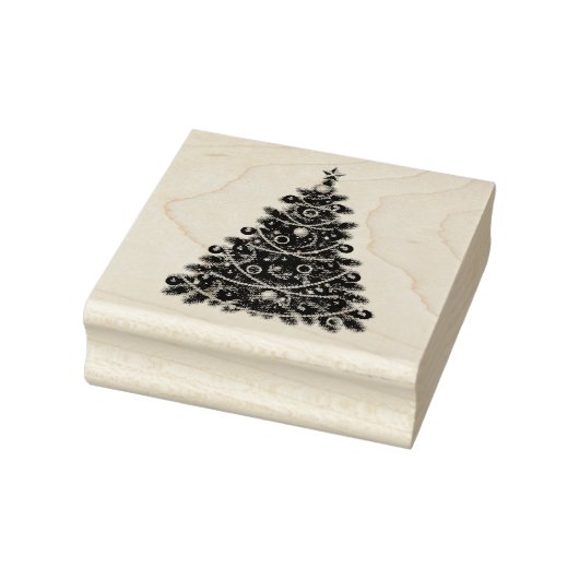 Houten stempel/Kerstdboom Rubberstempel (Stempel)