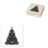 Houten stempel/Kerstdboom Rubberstempel (Gestempeld)