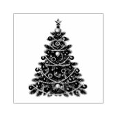 Houten stempel/Kerstdboom Rubberstempel (Afrduk)