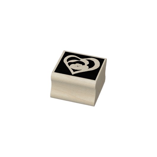 Houten stempel - Knuffelend hart (Stempel)
