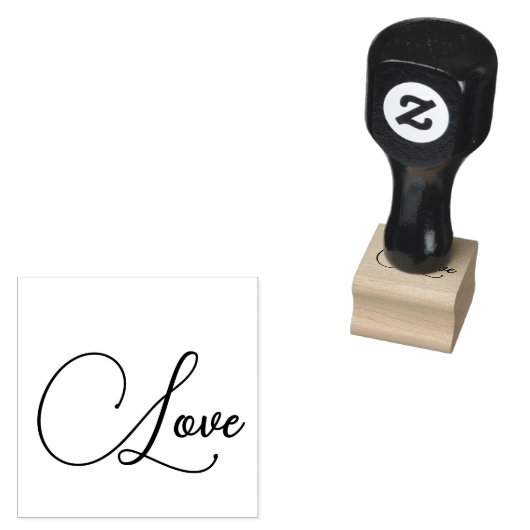 Houten Stempel met Liefdesthema (Gestempeld)