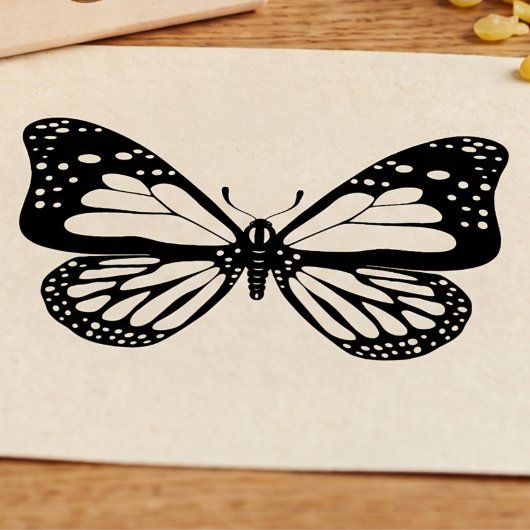 Houten stempel monarchvlinder