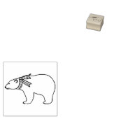 Houten stempel - Polair beer (Gestempeld)