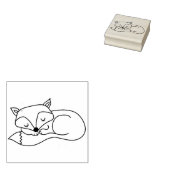 Houten stempel - Sleeping Fox (Gestempeld)