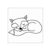Houten stempel - Sleeping Fox (Afrduk)