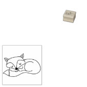 Houten stempel - Sleeping Fox (Gestempeld)