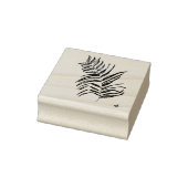 Houten stempel van handgetekende palmblad (Stempel)