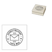 Houten stempel voor kerstman expressiebezorging (Gestempeld)