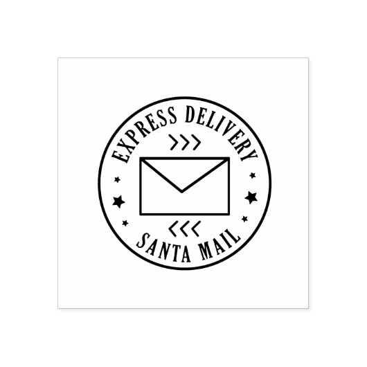 Houten stempel voor kerstman expressiebezorging (Afrduk)