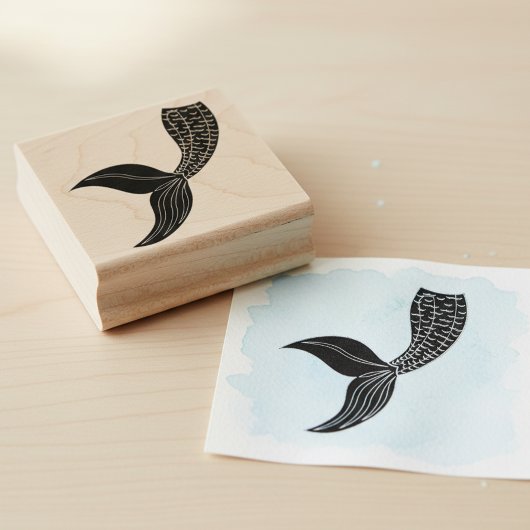 Houten Stempel Zeemeerminstaart