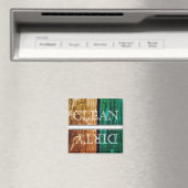 Houten Stijl Afwasmachine Magneet Schoon & Vuil (Insitu (Vaatwasser))