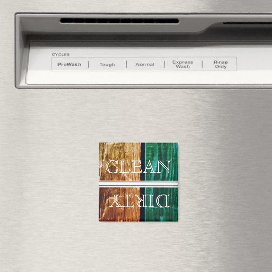 Houten Stijl Afwasmachine Magneet Schoon & Vuil (Insitu (Vaatwasser))