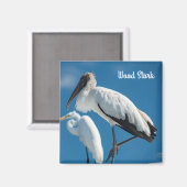 Houten Stork Magneet (Voorkant / Achterkant)