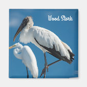 Houten Stork Magneet (Voorkant)