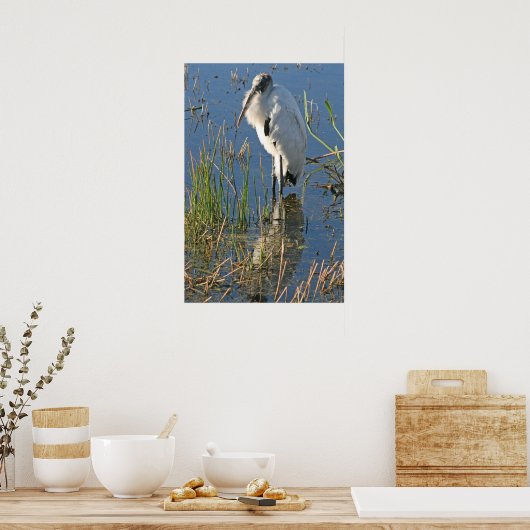Houten Stork Poster (Keuken)