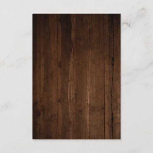 Houten String Lights Bloemenpot Trouwdetail Informatiekaartje (Achterkant)