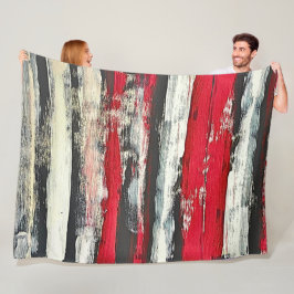 HOUTEN STUK FLEECE DEKEN! DEKEN