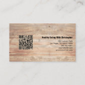 Houten tabel Persoonlijke Chef QR-code instellen Visitekaartje (Achterkant)