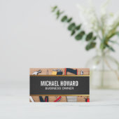 Houten Tafel | Bouw Hand Gereedschap Visitekaartje (Staand voorkant)