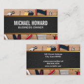 Houten Tafel | Bouw Hand Gereedschap Visitekaartje (Voorkant / Achterkant)