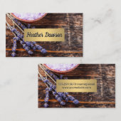 Houten Tafel Lavendel Bad Zouten Visitekaartje (Voorkant / Achterkant)