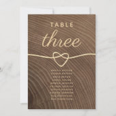 Houten Tafel Nummer Stoelindeling (Voorkant)