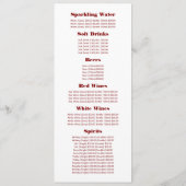 Houten tafelbord instelling, restaurant slanke vor menu (Achterkant)