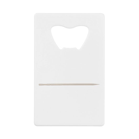 Houten tandenstoker creditkaart flessenopener (Voorkant)