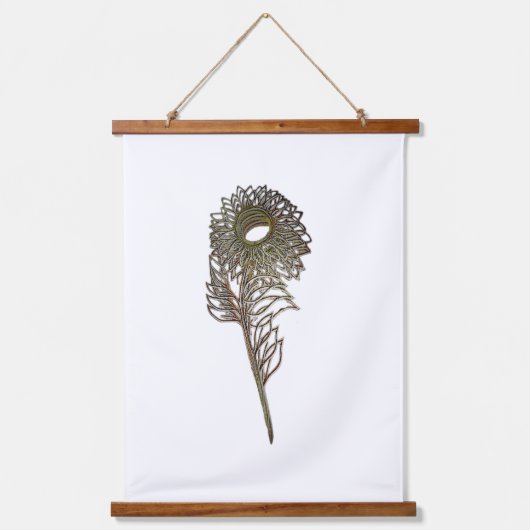 HOUTEN TAPIJT ART&DESIGN HANGEND WANDKLEED (Voorkant)