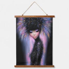 Houten Tapijt Kosmische Diva Stellaire Gloed Hangend Wandkleed