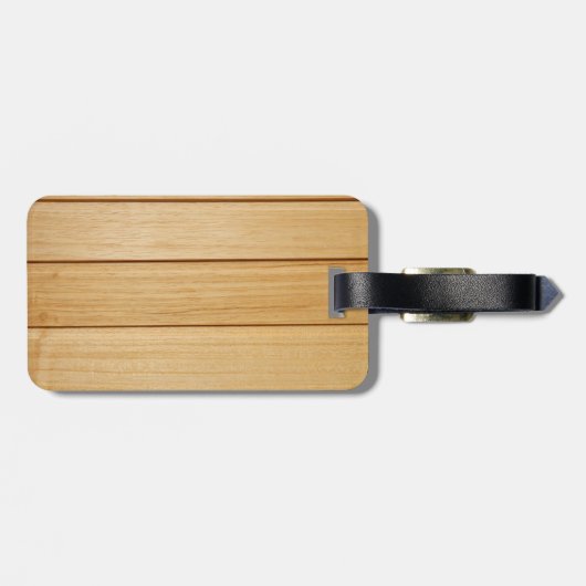 Houten Tegels Bagagelabel (Achterkant horizontaal)